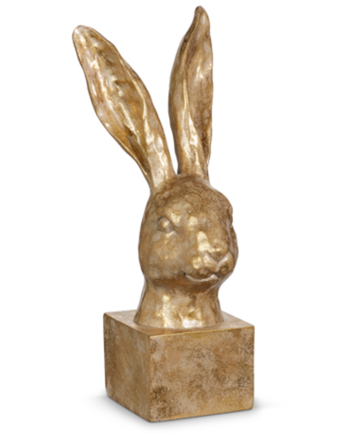 12.75" GOLD RABBIT BUST-RAZ