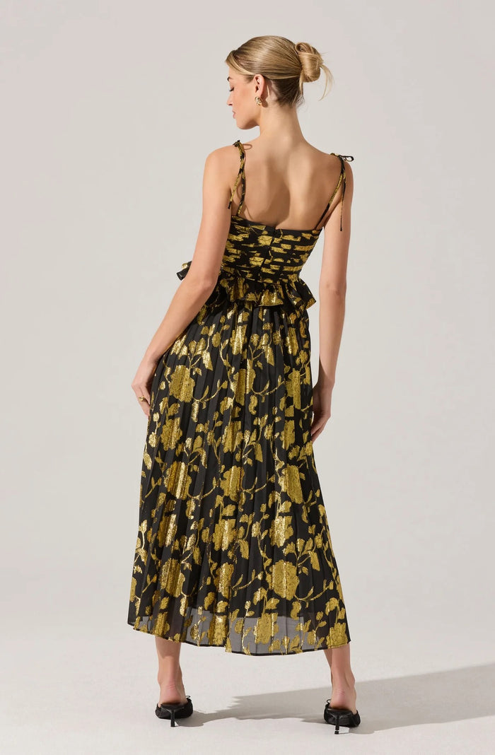 ASTR-Emerys Black Gold Dress