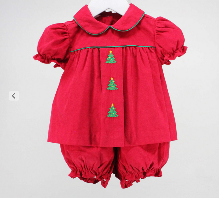Baby Blessings-Red Christmas Tree Claire Set