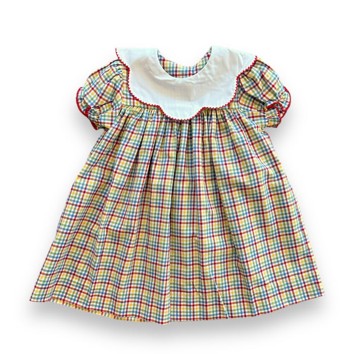 Banana Split-Plaid Collared Dress