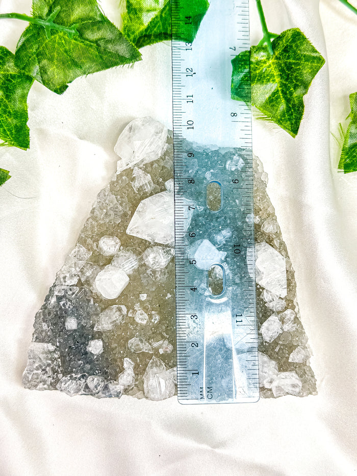 Clear Apophyllite on Blue Chalcedony Specimen #5