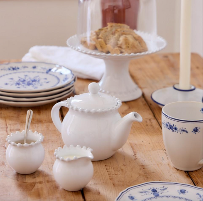 Costa Nova- Pearl - Sugar bowl, White
