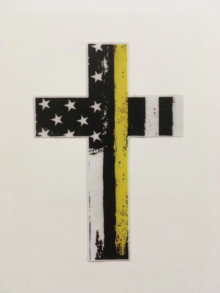 Cross Gold Line - Decal