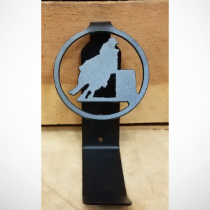 Cutting Horse Hat Hook - Textured Black Steel
