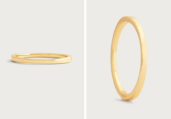 Farrier Medium Hinged Bangle, Gold- ANABEL ARAM