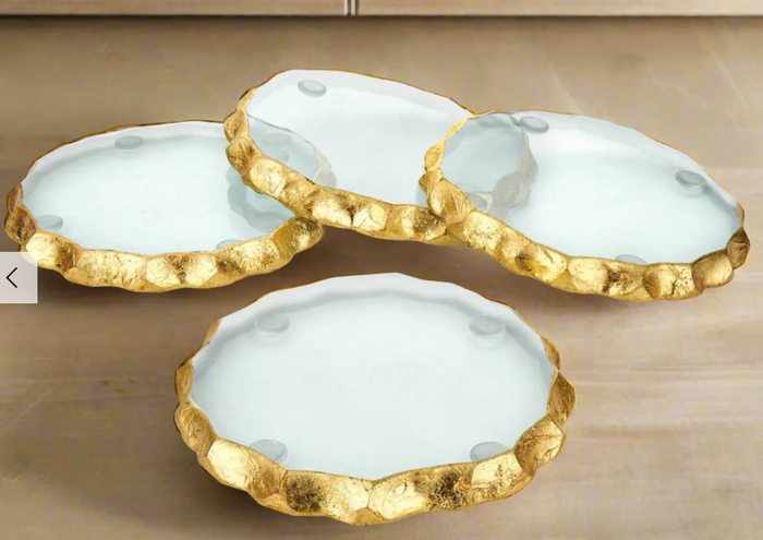 Godinger Harper Gold Edge Coaster Set