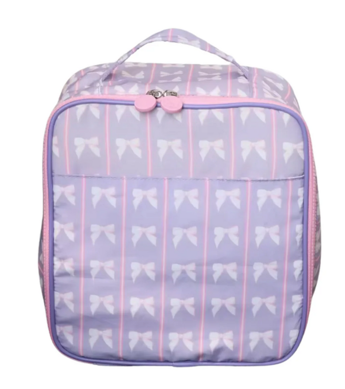 Hamner Hill-Striped Purple Bow Lunchbox