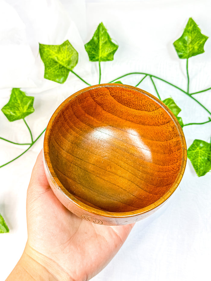 Natural Wooden Moon Bowl