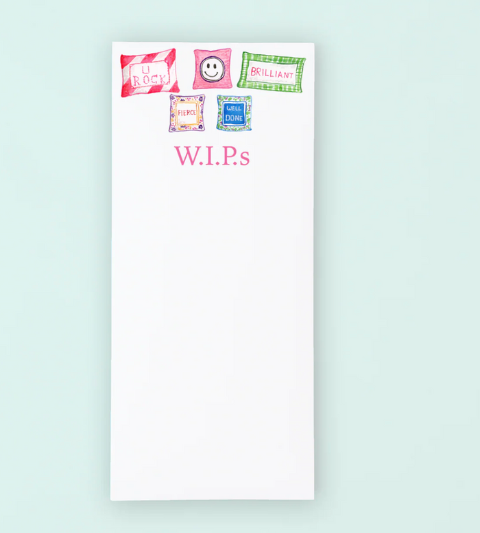 Needlepoint Pillows "WIPs" Lists Pad- TAYLOR PALADINO