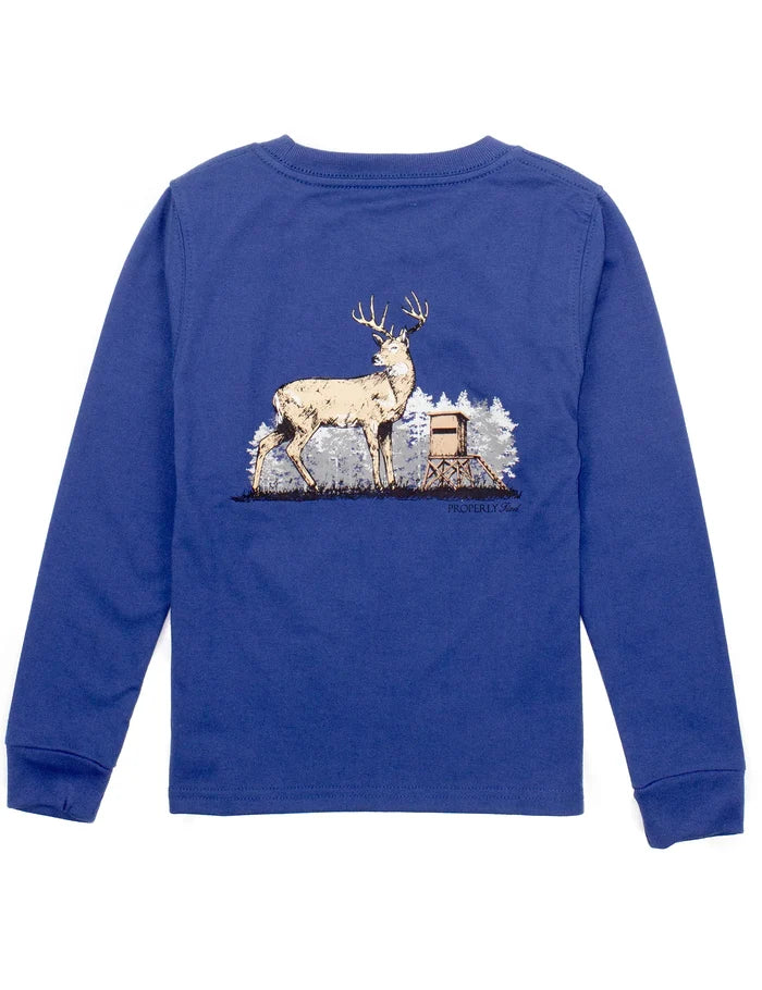 Properly Tied-Boys Deer Season LS River Blue