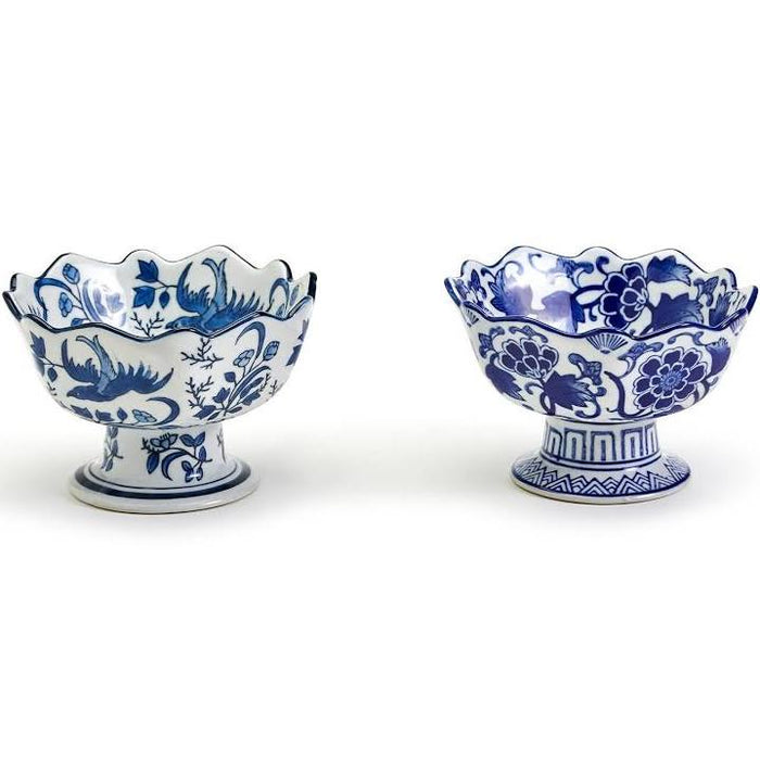 Scalloped Edge Footed Bowl