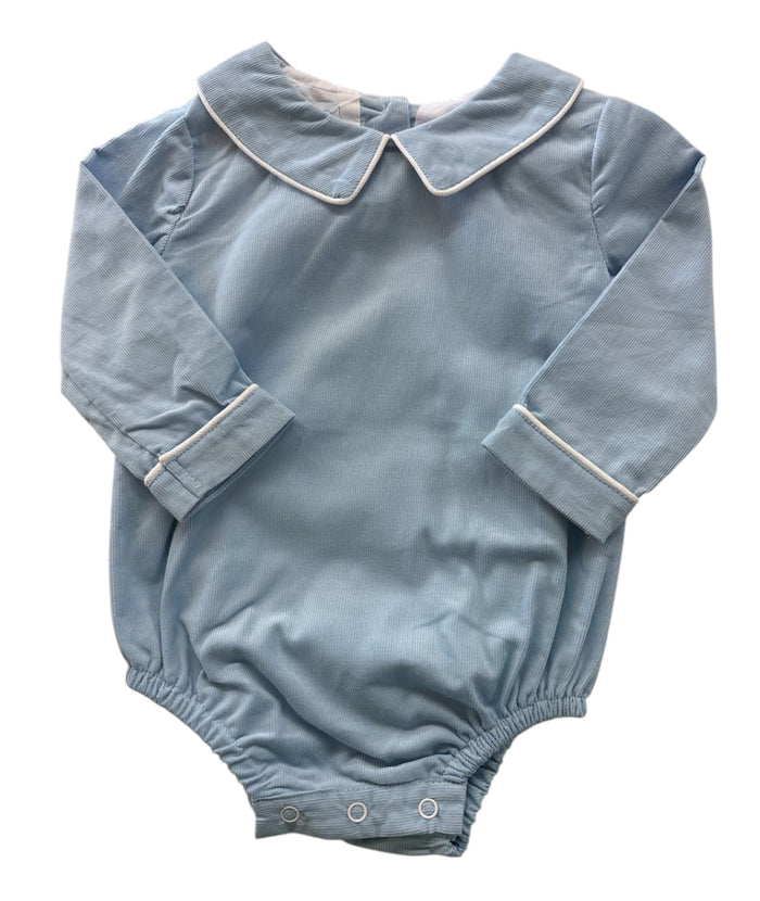 The Oaks- Boys Blue Bubble With White Trim Peter Pan Collar
