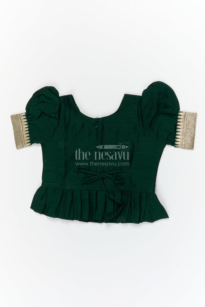 The Nesavu Pattu Pavadai Toddler Girl Pattu Pavadai for Festive Occasions and Cultural Events Nesavu Nesavu toddler girl pattu pavadai set with zari border for festive and ethnic celebrations