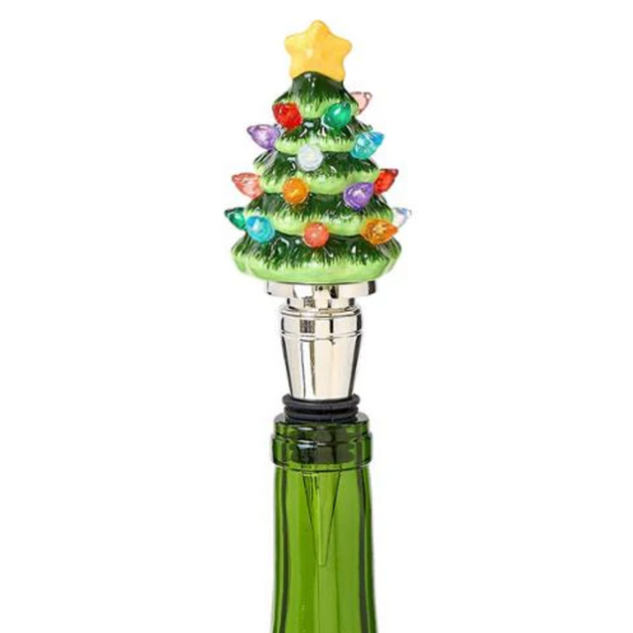 Two's Company- Light-Up Tree Bottle Stopper in Gift Box