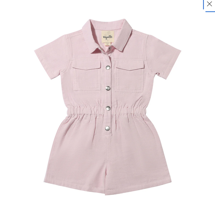 Vignette- Addison Romper in Rose