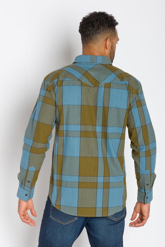 Wayne | Men's Cotton Cowboy Plaid Shirt