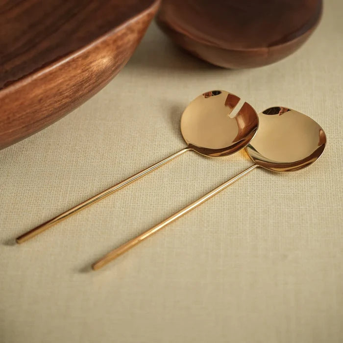 Zodax Dainty Polished Gold Server Set