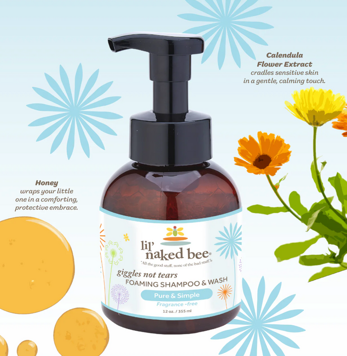 12 oz. Pure & Simple Giggles Not Tears Foaming Shampoo & Wash