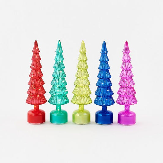 180 Degree Revolving Lighted Glass Tree