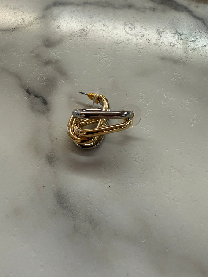 Marlyn Schiff-Mixed metal stud earrings