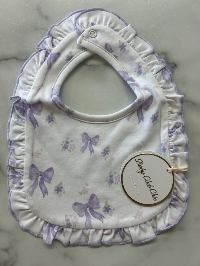 Baby Club Chic Lavender Bows Bib