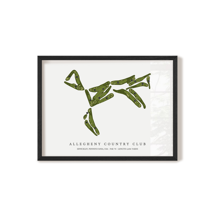 Allegheny Country Club | Golf Course Map | Black Frame
