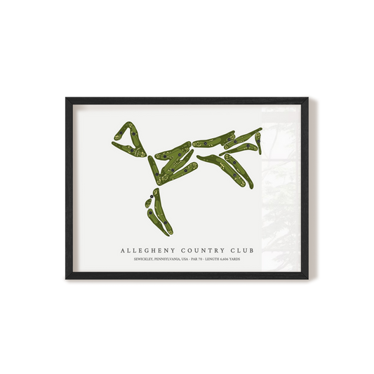 Allegheny Country Club | Golf Course Map | Black Frame