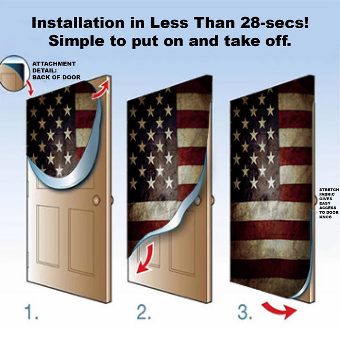 DoorFoto Door Cover American Cross