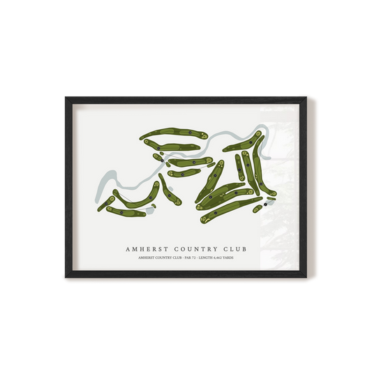 Amherst Country Club | Golf Course Map | Black Frame