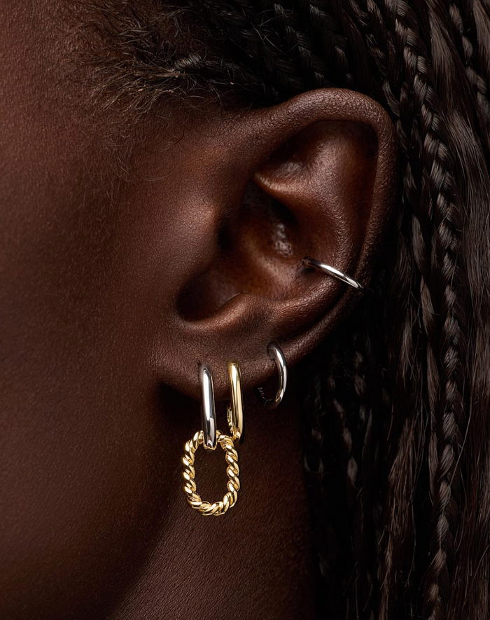 Ana Luisa-Drop Earrings - Ash Double Mini Two Tone