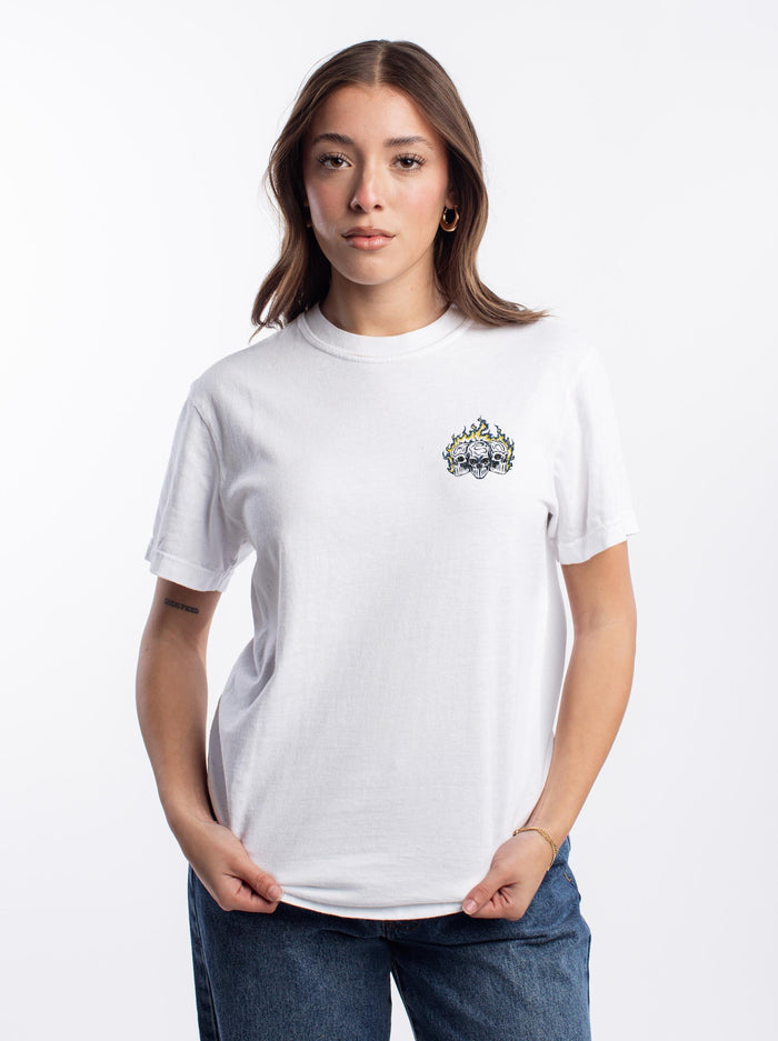 ANN ARBOR BASKETBALL - “3 SKULL” PREMIUM T - SHIRT – T-Shirt – Dead Threads Apparel