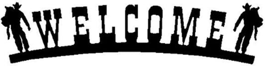 Arched Welcome Sign Cowboy