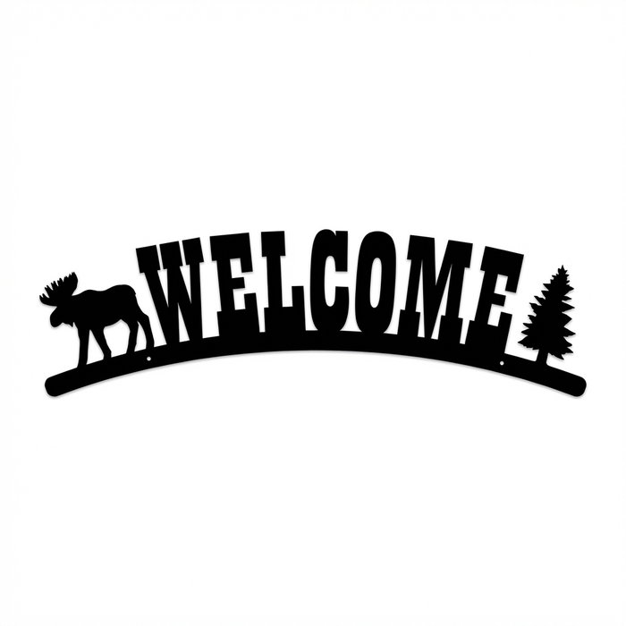Arched Welcome Sign Moose 2