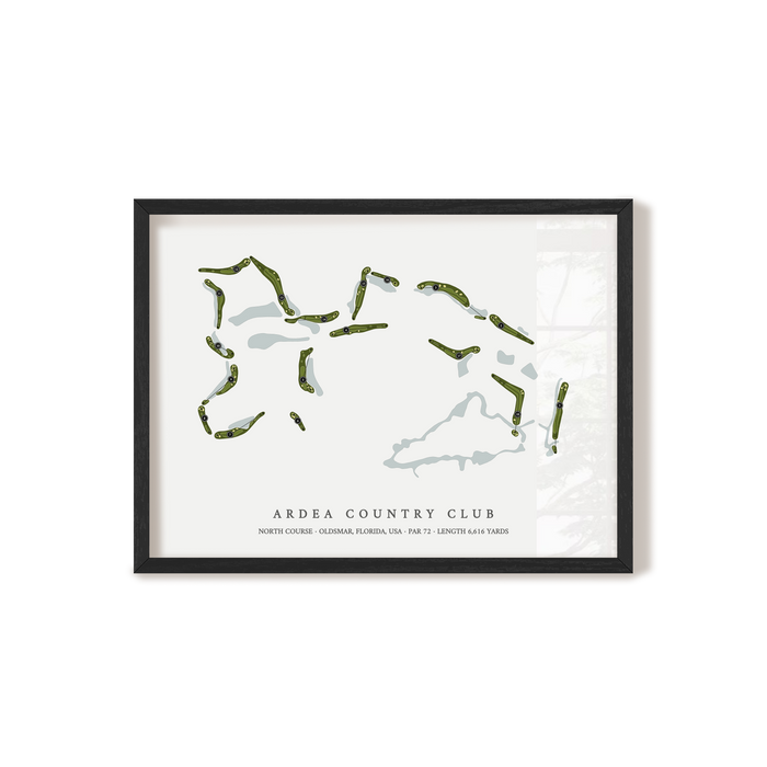 Ardea Country Club - North Course | Golf Course Map | Black Frame