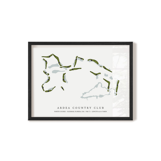 Ardea Country Club - North Course | Golf Course Map | Black Frame