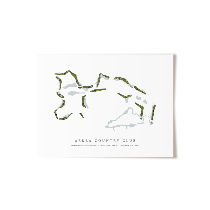 Ardea Country Club - North Course | Golf Course Map | Unframed