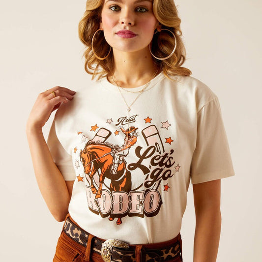 Ariat Women's Let's Rodeo T-Shirt in Off White