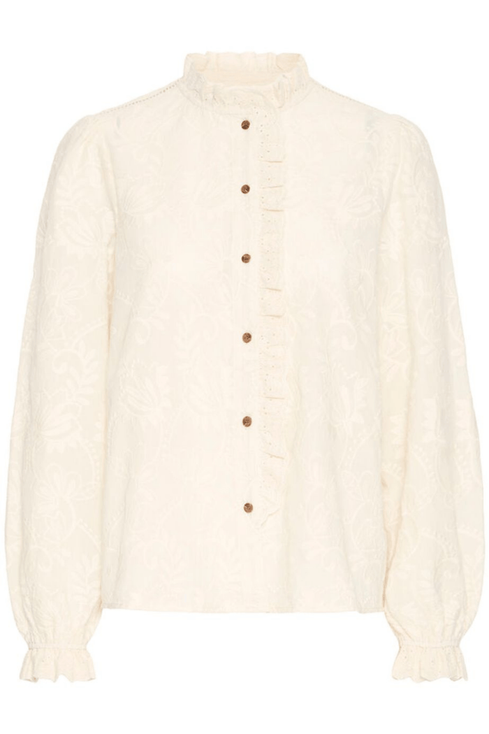 Atelier Rêve IRJOSE white cotton embroidered shirt at Dotique