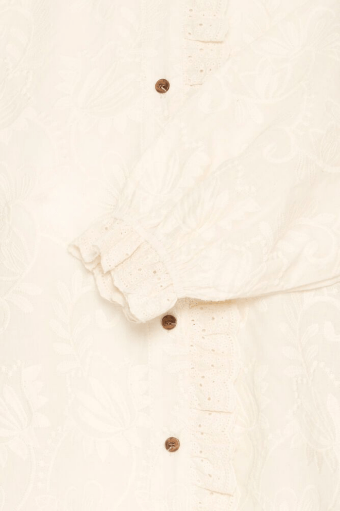 Atelier Rêve IRJOSE white cotton embroidered shirt at Dotique