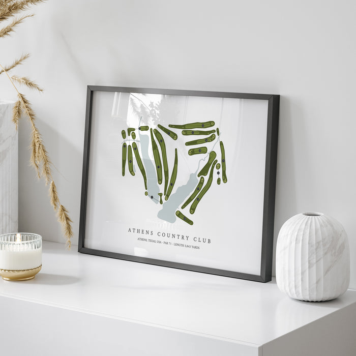 Athens Country Club | Golf Course Map | On Table