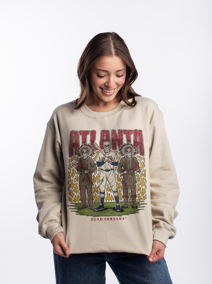 ATLANTA BASEBALL CREWNECK SWEATSHIRT – Sweatshirt – Dead Threads Apparel