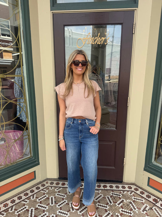 AUDREY WIDE LEG JEAN-Dear John