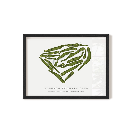 Audubon Country Club | Golf Course Map | Black Frame