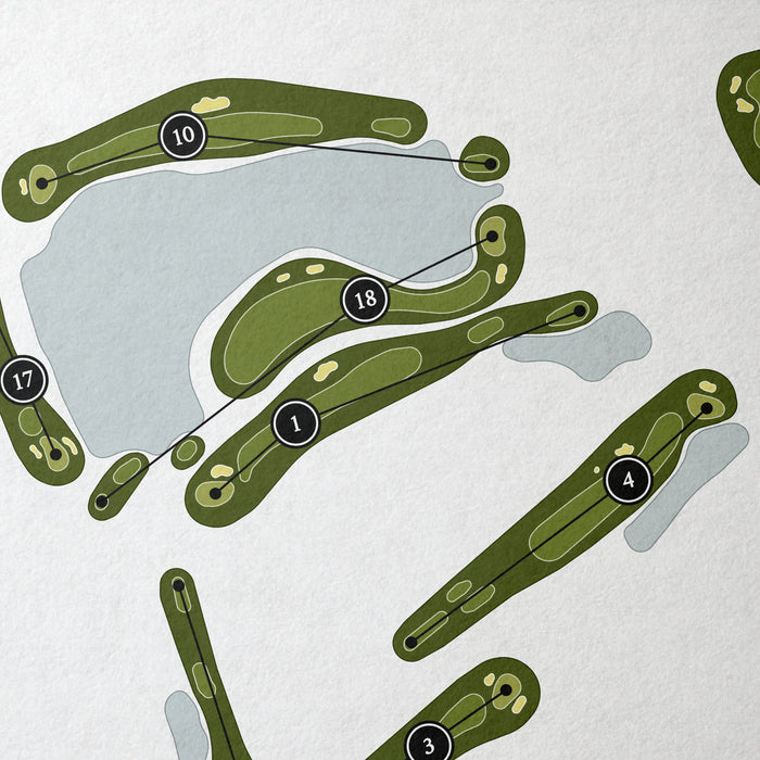 Audubon Country Club | Golf Course Map | Close Up