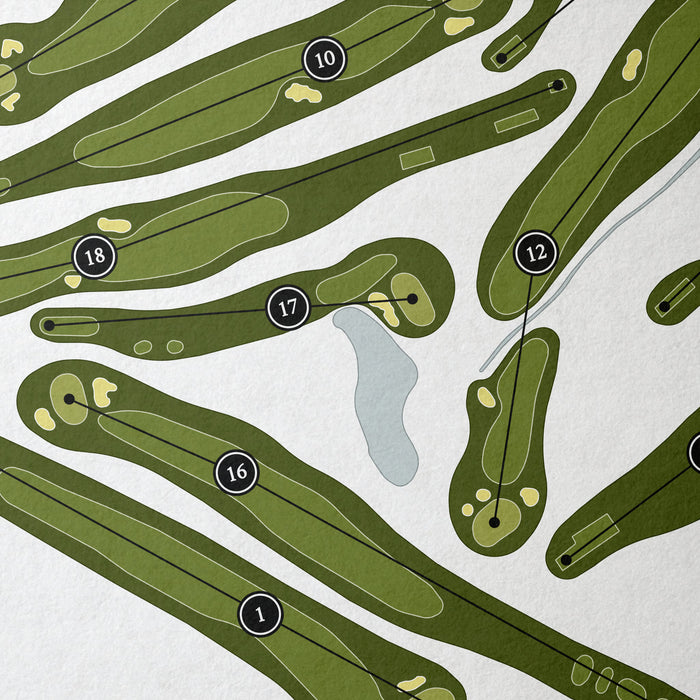 Audubon Country Club | Golf Course Map | Close Up