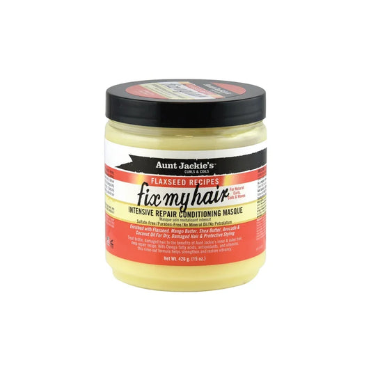 Aunt Jackie's Flaxseed Recipes Fix My Hair Intensive Repair Conditioning Masque 15oz
