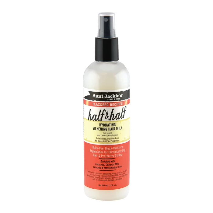 Aunt Jackie's Flaxseed Recipes Half & Half Hydrating Silkening Hair Milk 12oz