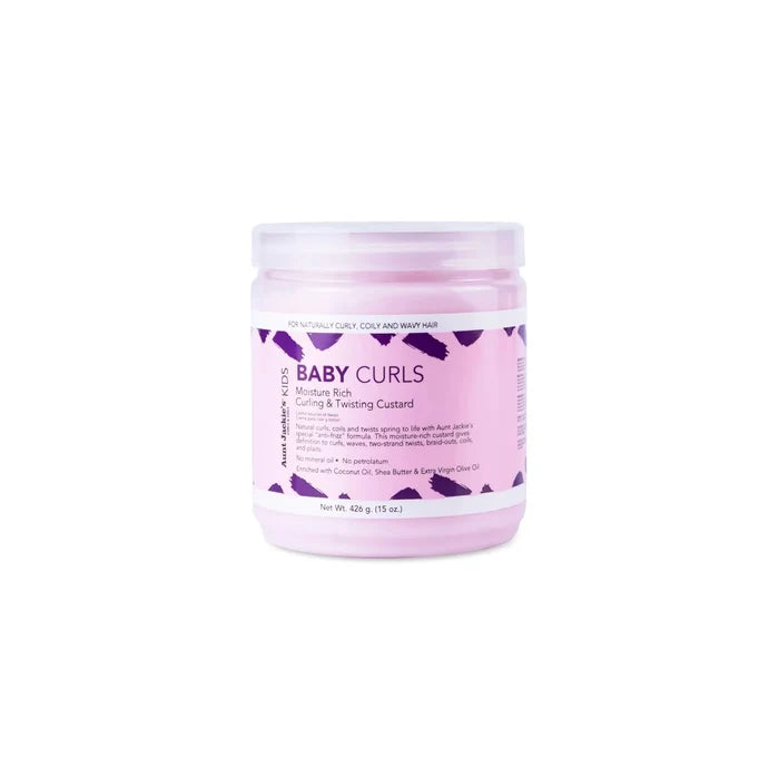 Aunt Jackie's Kids Curls & Coils Baby Curls Moisture Rich Curling & Twisting Custard 15oz