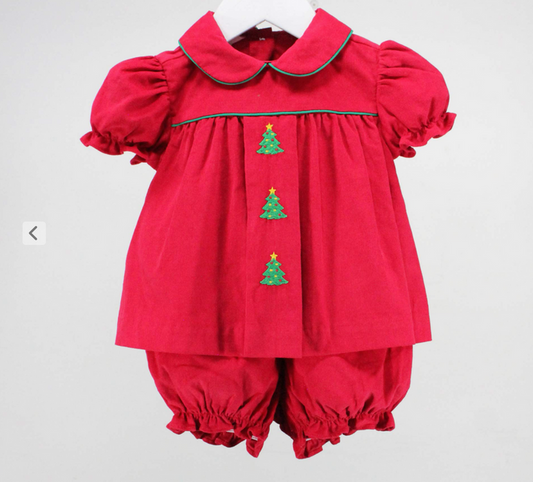 Baby Blessings-Red Christmas Tree Claire Set