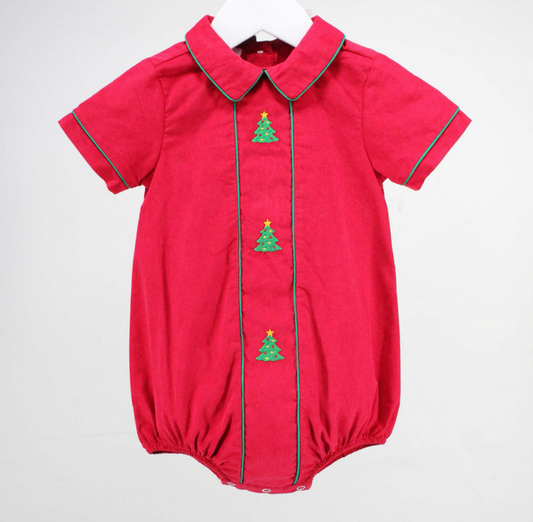 Baby Blessings-Red Christmas Tree Michael Bubble